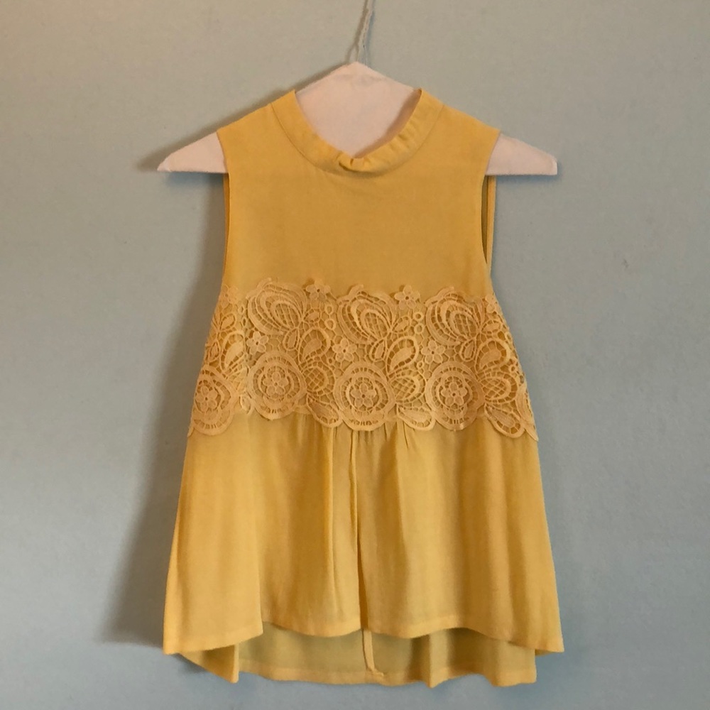 Yellow tank blouse